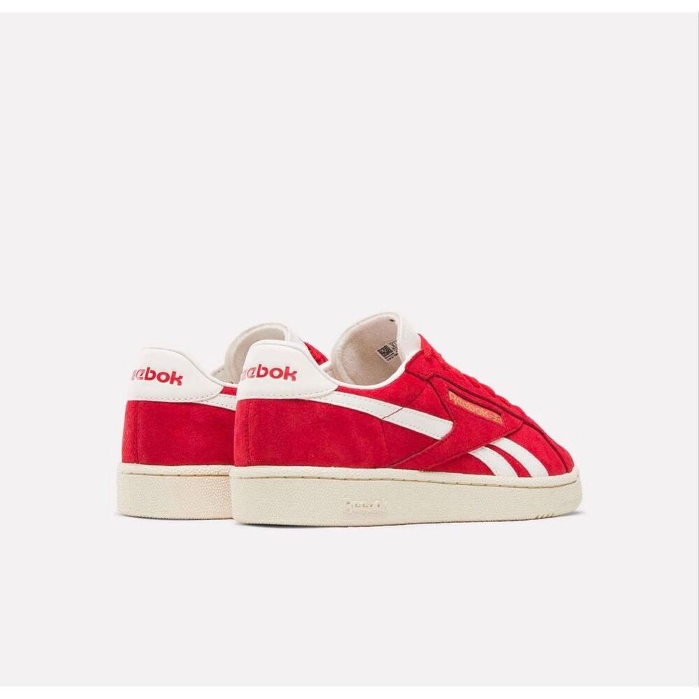 Reebok Club C Grounds UK Retro Suede Sneakers Red Size 8.5 Men / 10 Women NIB - Picture 9 of 11